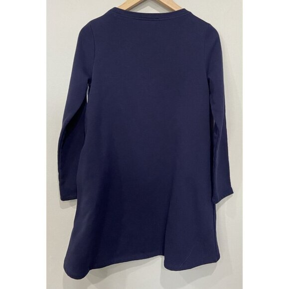 COS Dress Sweatshirt Fleece Lined A Line Pockets Navy Blue XS - Picture 2 of 4